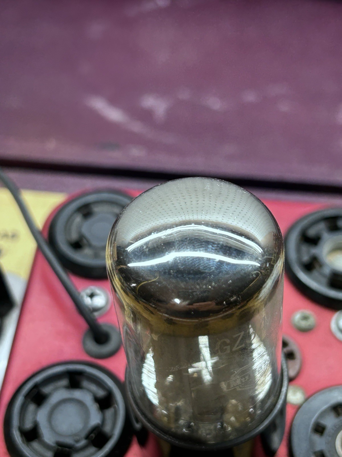 Mullard GZ34 5AR4 Shield Logo Audio Rectifier Tube. Recently Cal.Hickok Tested.