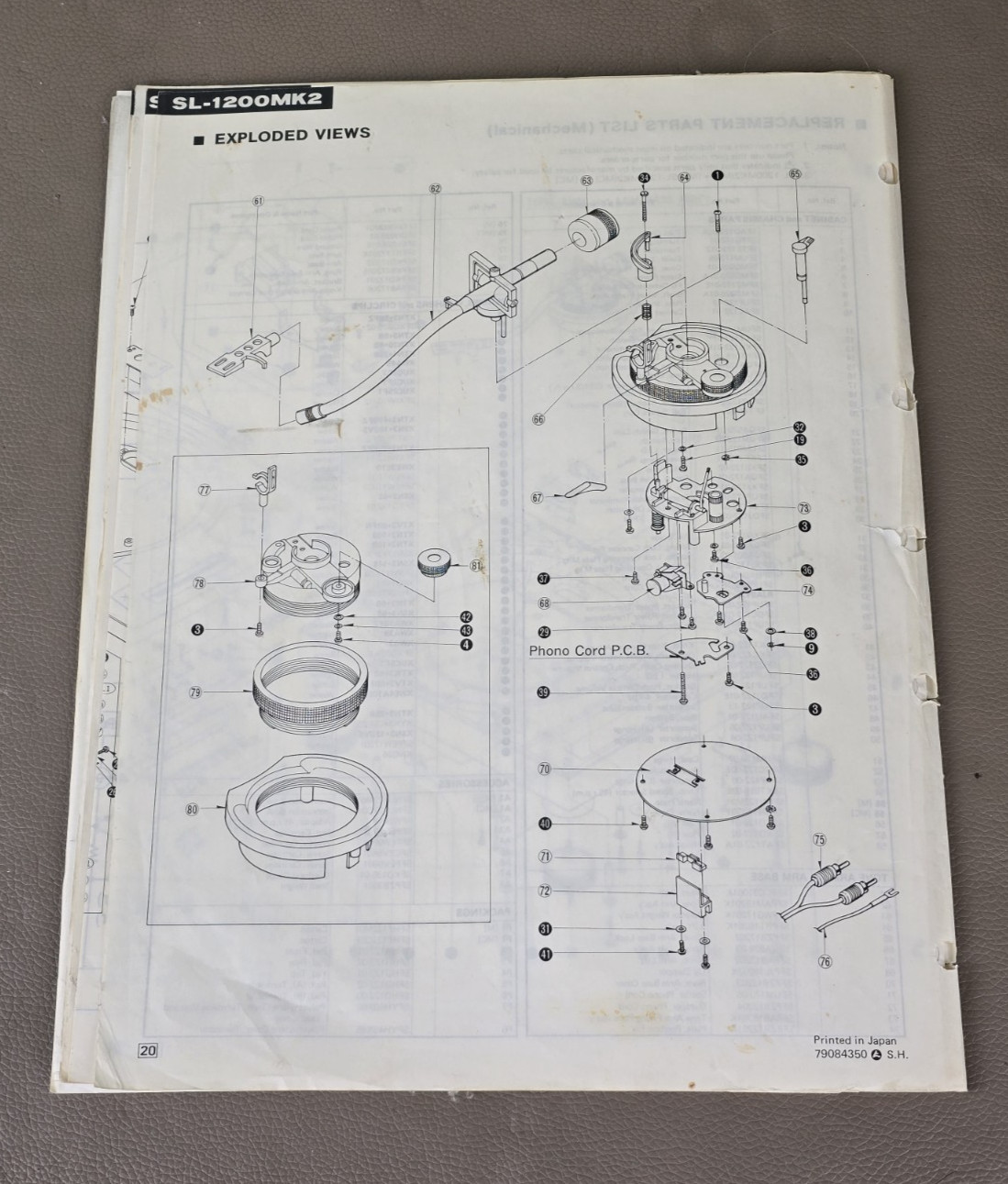 Technics Turntable SL-1200MK2 Service Manual D-4396