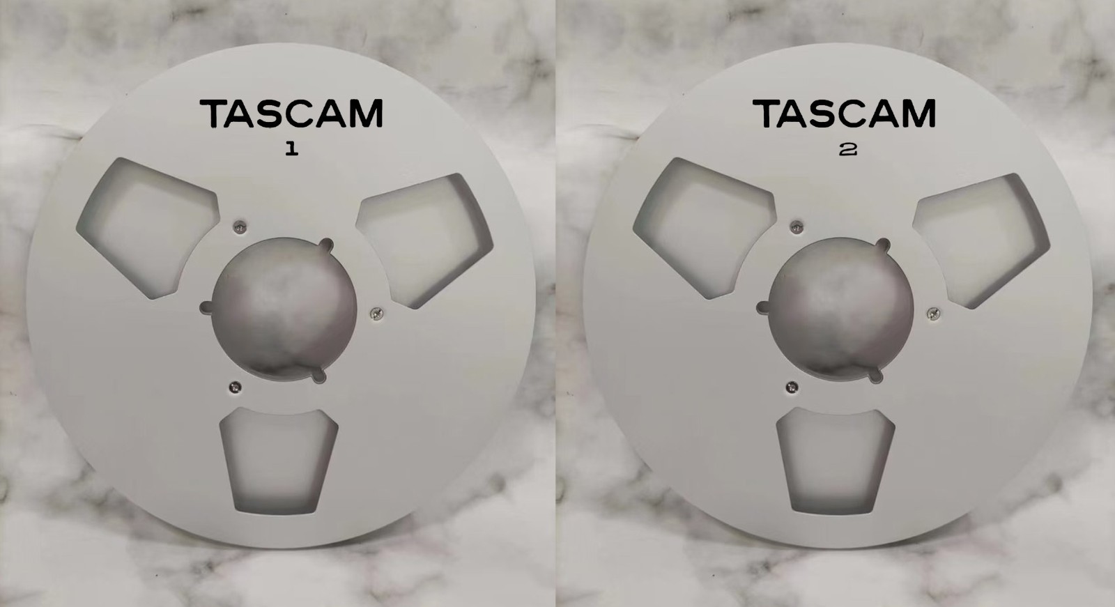 One Pair 10.5” Silver TASCAM Tape Reel Aluminum For Reel To Reel Tape Recorder