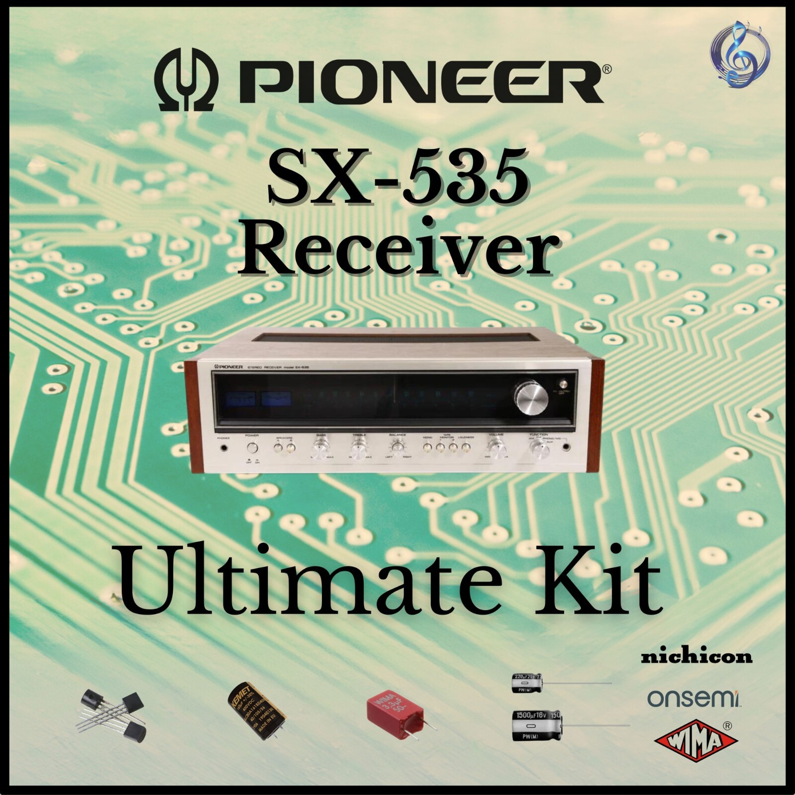 Pioneer SX-535 Receiver Ultimate Upgrade Kit Genuine Parts Restoration