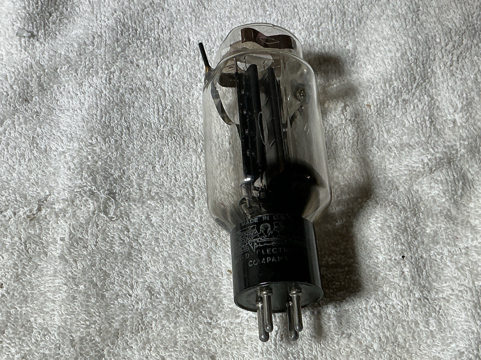 1956 UNITED USAF-596 RECTIFIER TUBE NOS BLACK PLATE 5U4G WE 274B 5U4 5AR4 GZ34