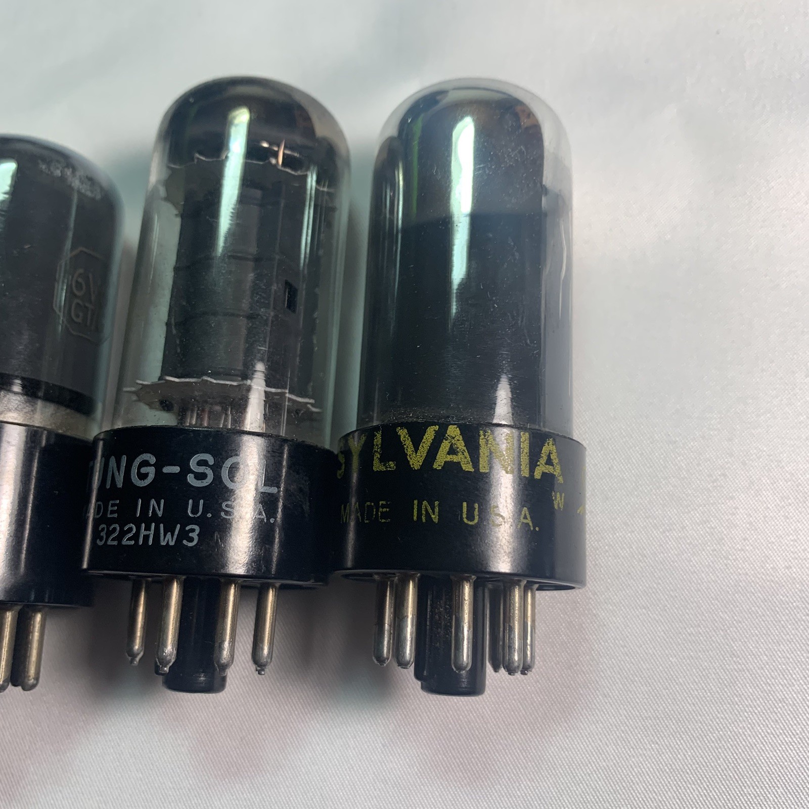 Vintage Radio Audio Amplifier Vacuum Tubes Lot x9 RCA Sylvania Tung Sol Cossor