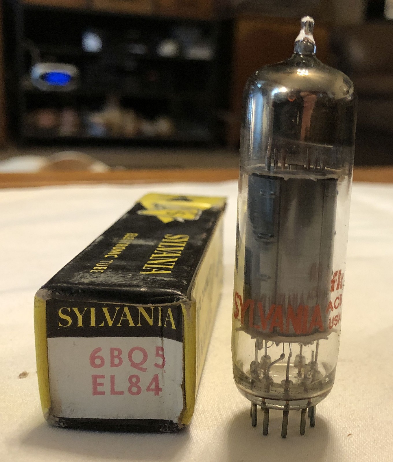 Vintage Sylvania 6BQ5/EL84 Vacuum Tube. NIB, NOS, USA, Beam Power Tube