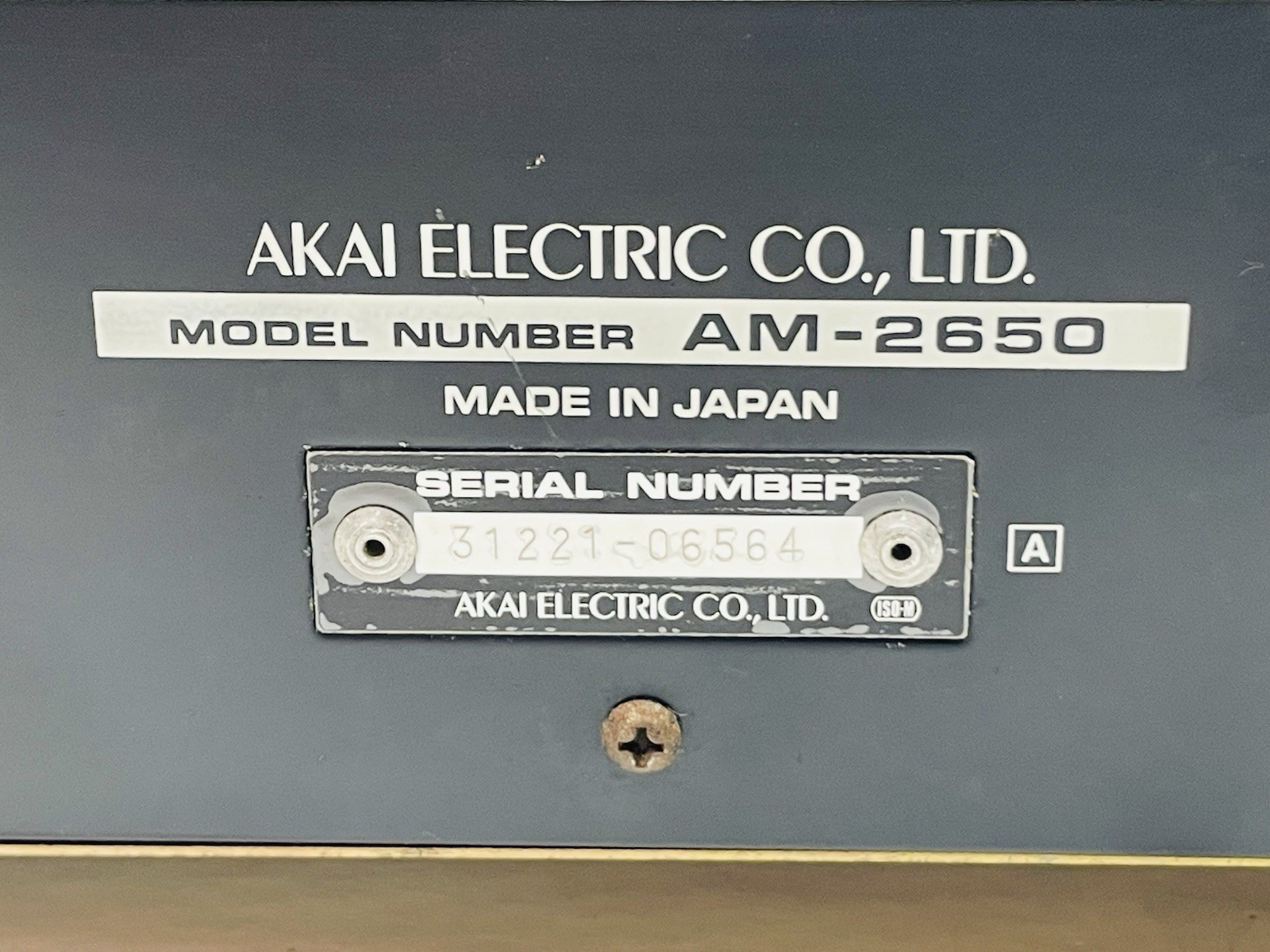 RARE Akai AM-2650 Vintage Stereo Amplifier 65W/ Channel Made In Japan From 1979
