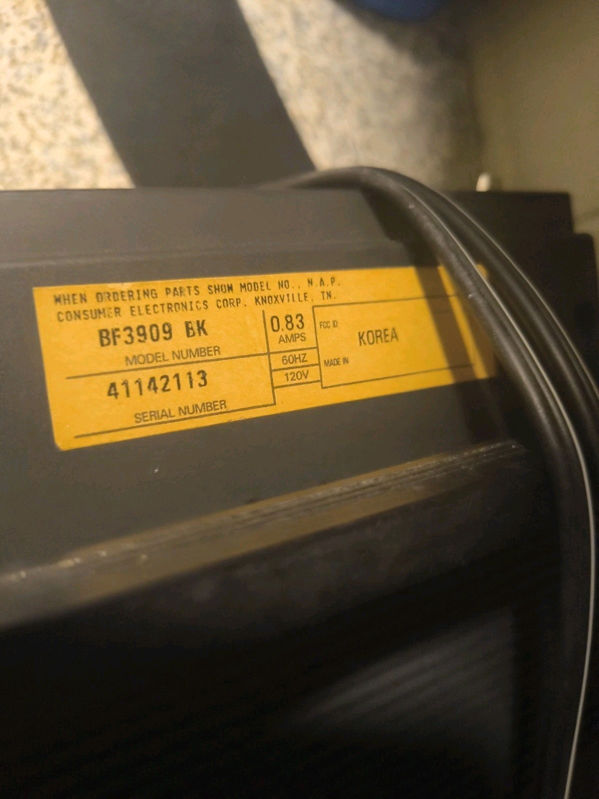 Vintage MAGNAVOX B&W Television TV/FM Antenna 1985 SOLD AS IS