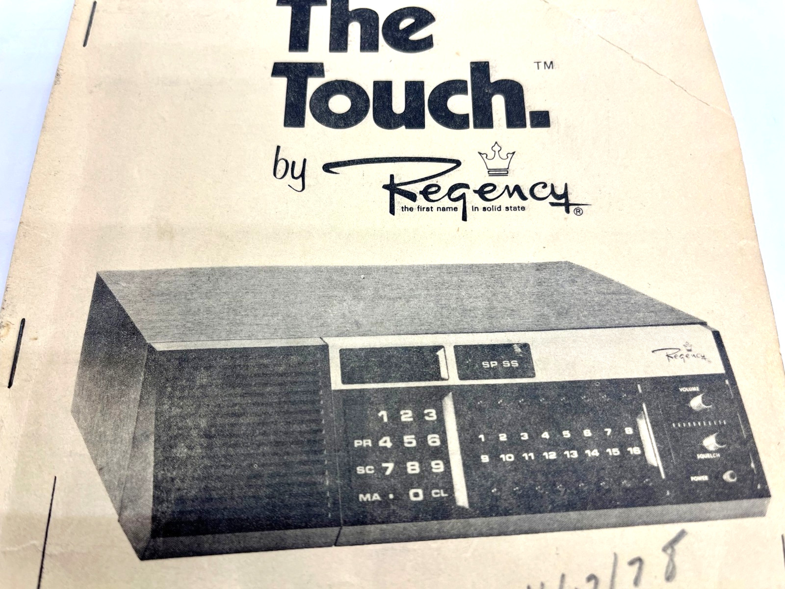 1977 The Touch Scanner By Regency 16 Page Owners Manual