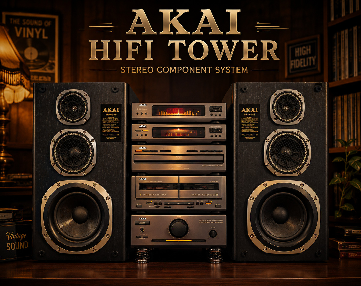 AKAI HIFI TOWER 🌈RaRe🌈 Stereo Component System
