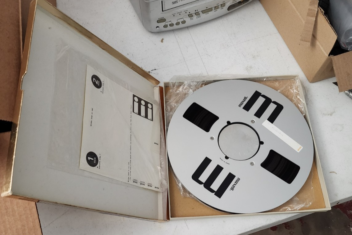 ⚡10.5″ Reel to Reel Recording Tape 3600’🎶MAXELL UD Pro 35-180⭐METAL Used w/Musi