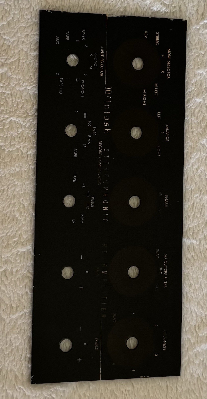 McIntosh C20 Faceplate