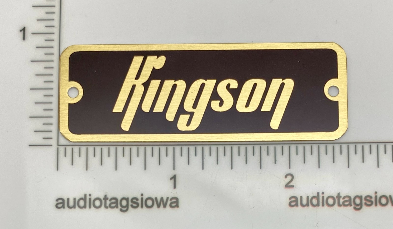 Kingson Equipment or Case Badge Custom Made Aluminum with Screws