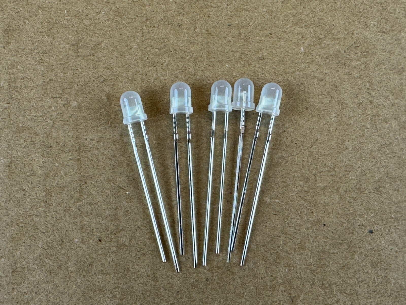 5 New FROSTED 8v 12v Grain-of-Wheat LED Lights 10v Lamp Bulbs 4MM Bare Wire