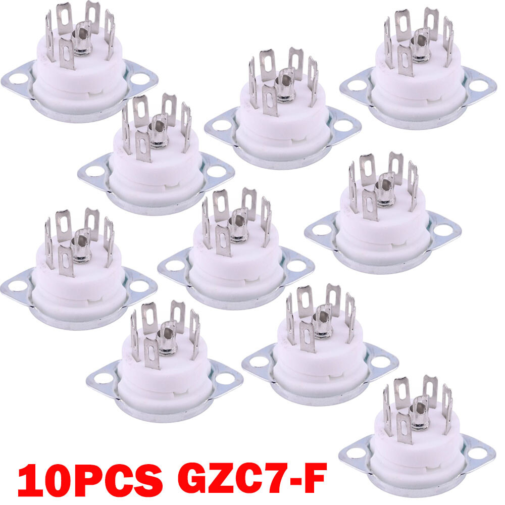 10 Pack 7-Pin B7G Tube Socket For EAA91, EC92, 6Z4 6X4 1A2 6H2 6J5 Tube AMP DIY
