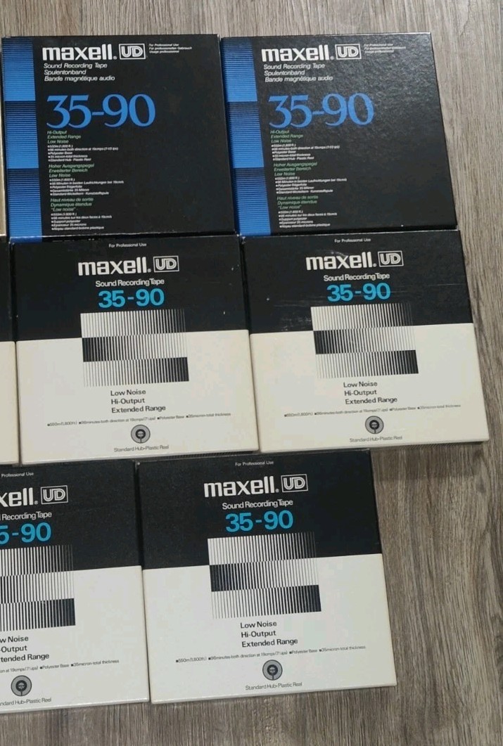 MAXELL UD 35-90 REEL TO REEL SOUND RECORDING TAPE (LOT OF 14) USED
