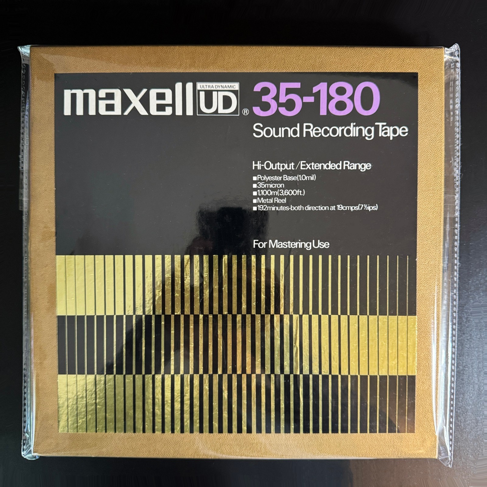 Maxell UD 35-180 10.5″ Metal Reel to Reel Tape 3600 Ft Used w/ Box Japan