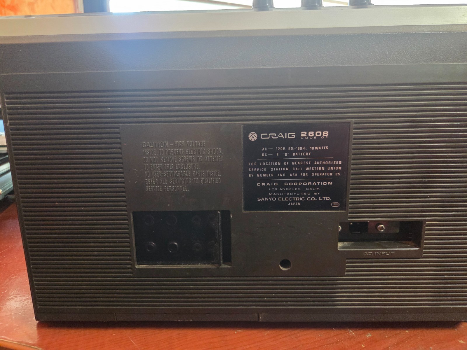 Craig VINTAGE Radio 2608 Woodgrain Look —Untested—