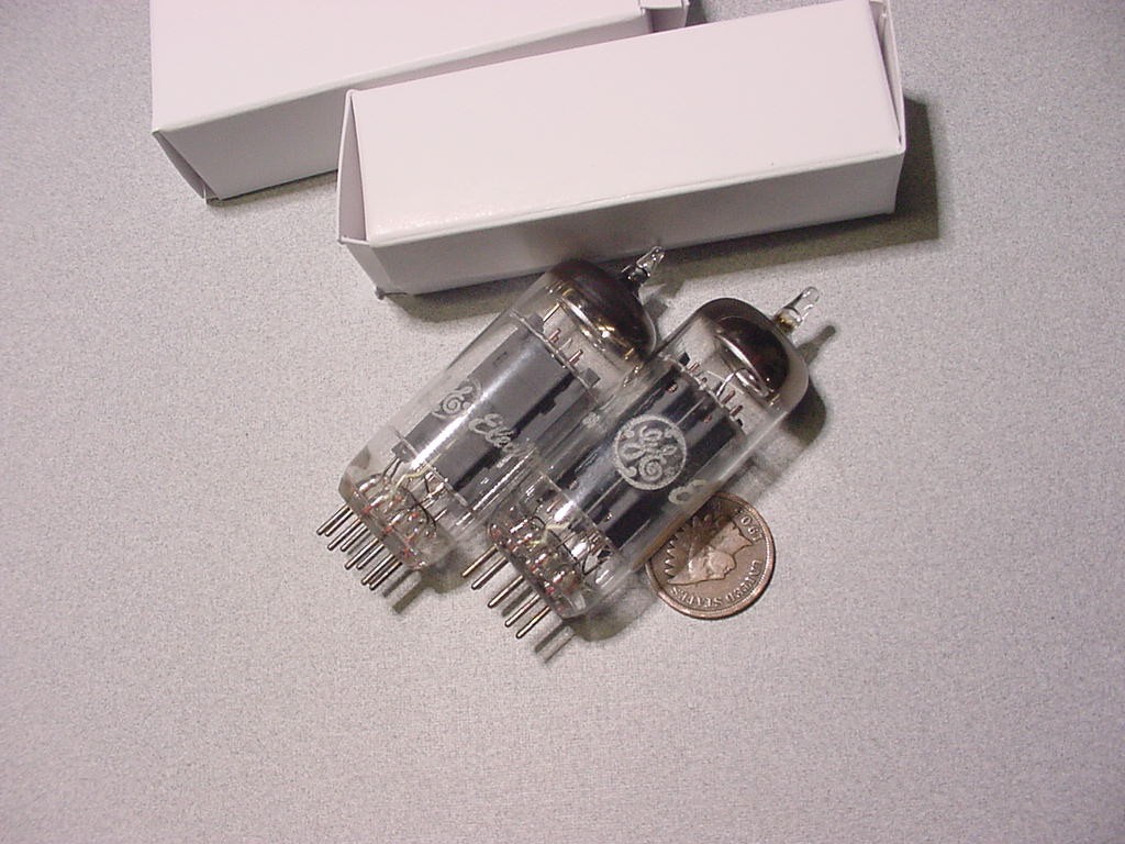 GE 6FQ7 6CG7 TUBE PAIR for Harman Kardon HK-250 power amplifier (tested strong)