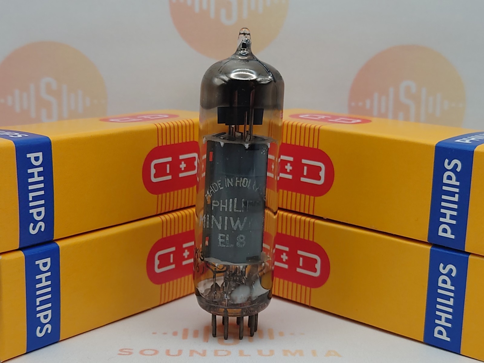 Philips EL84 6BQ5 D-getter Matched Pair – Sittard, NL 1960 – Near NOS