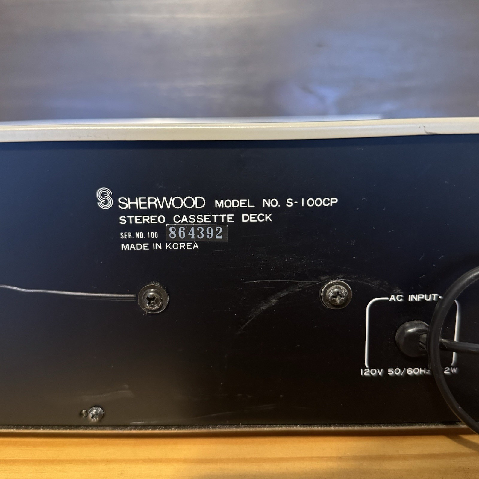 Vintage Sherwood S-100 CP Stereo Cassette Deck – Power Tested Only Silver Face