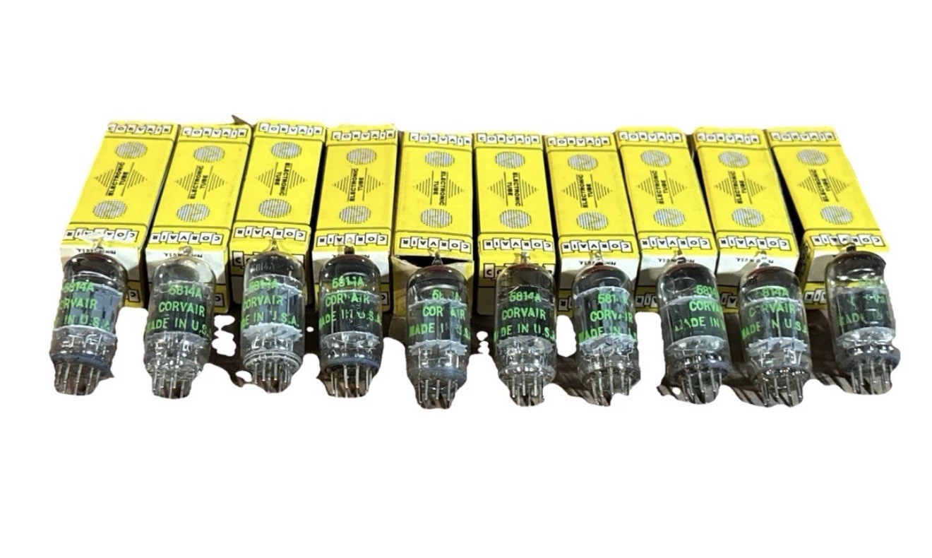 5814A NOS Vintage Vacuum Tubes Lot Of 10 Corvair New In The Sleeves