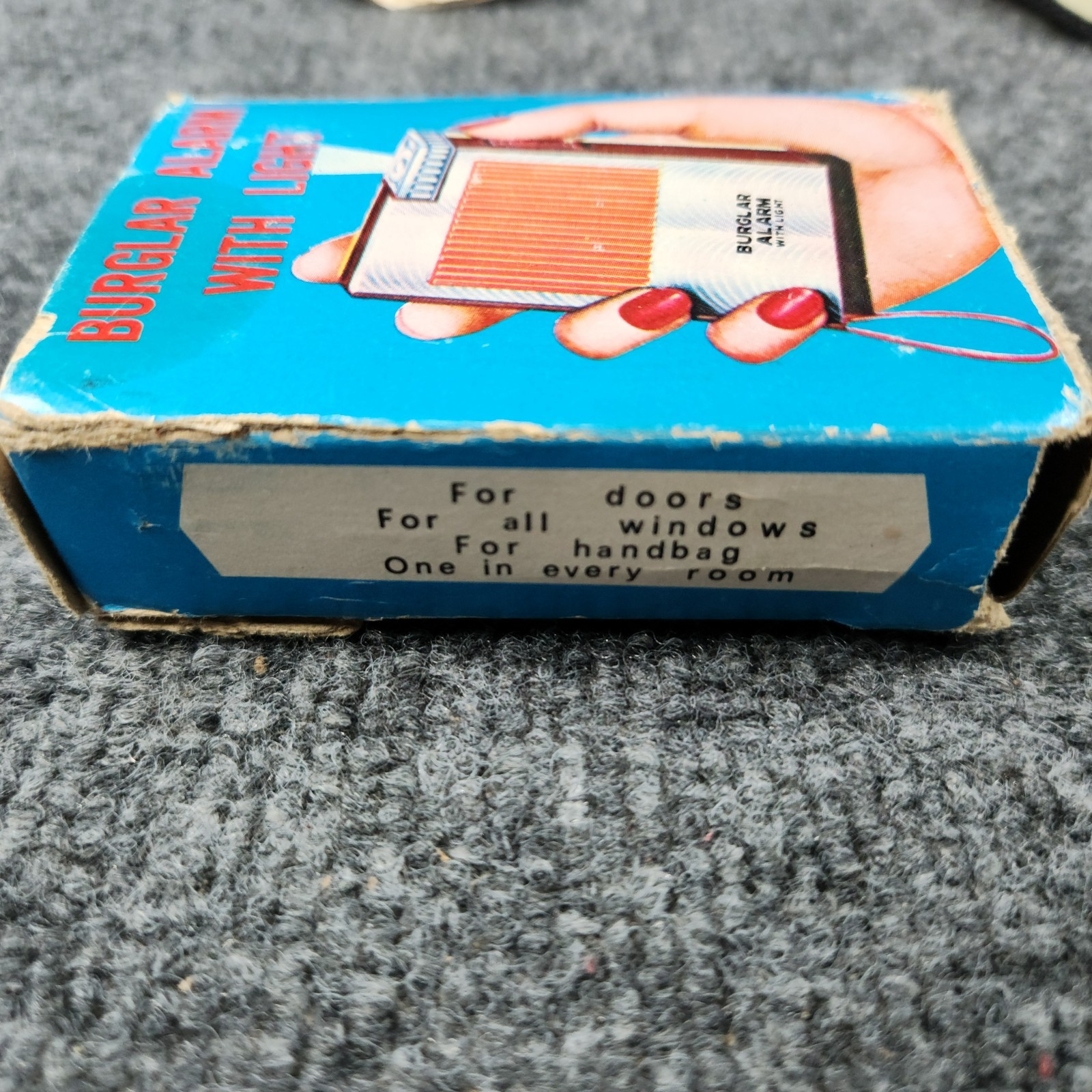 Vintage S.O.S. Buzzer Burglar Alarm No. 250 Travel Pull Pin Light Box Manual CIB