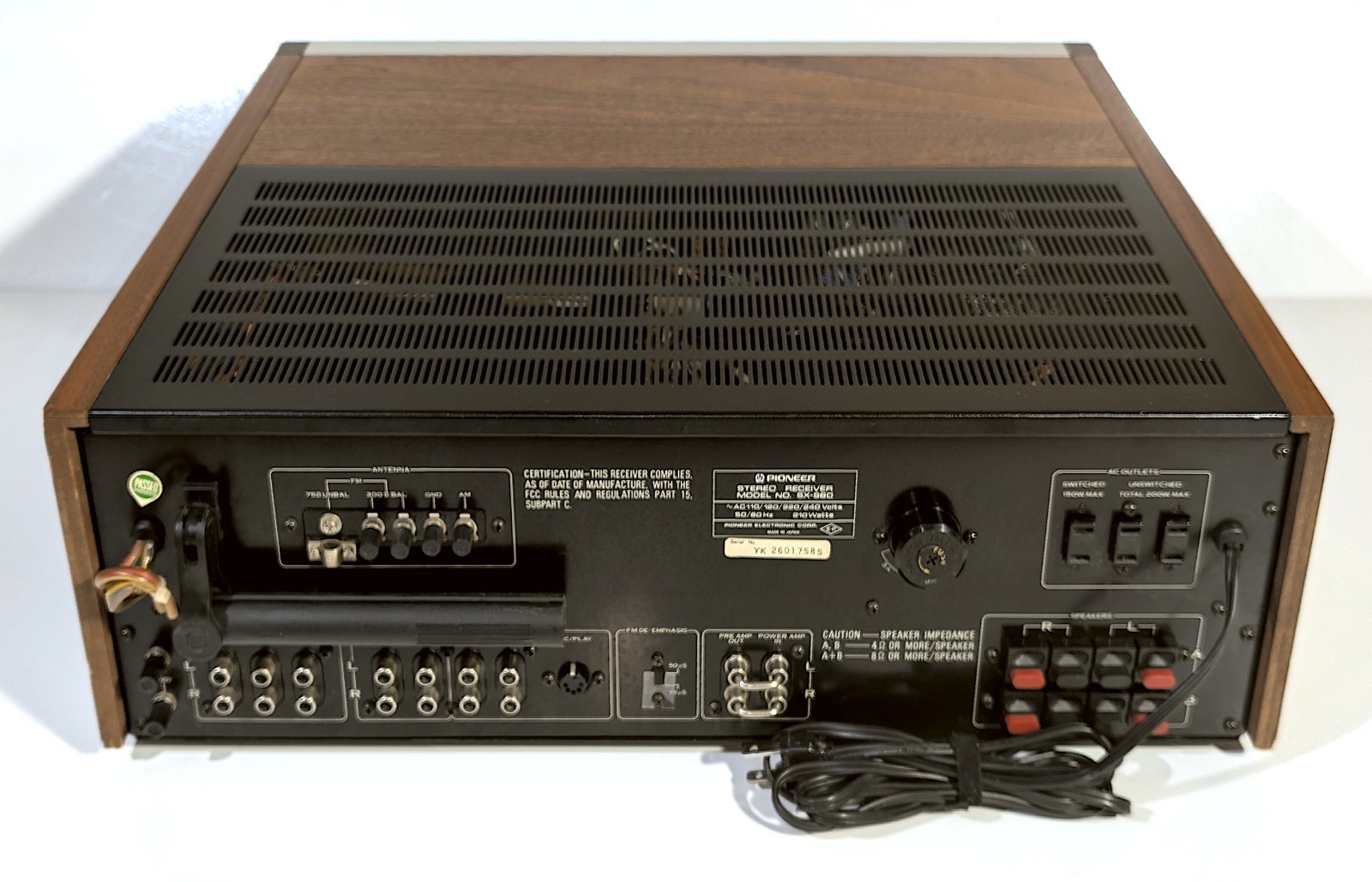 🔥【PRO SERVICED】RARE “S” MONSTER Pioneer SX-980 160W Receiver!~LED MOD💥GUARANTY