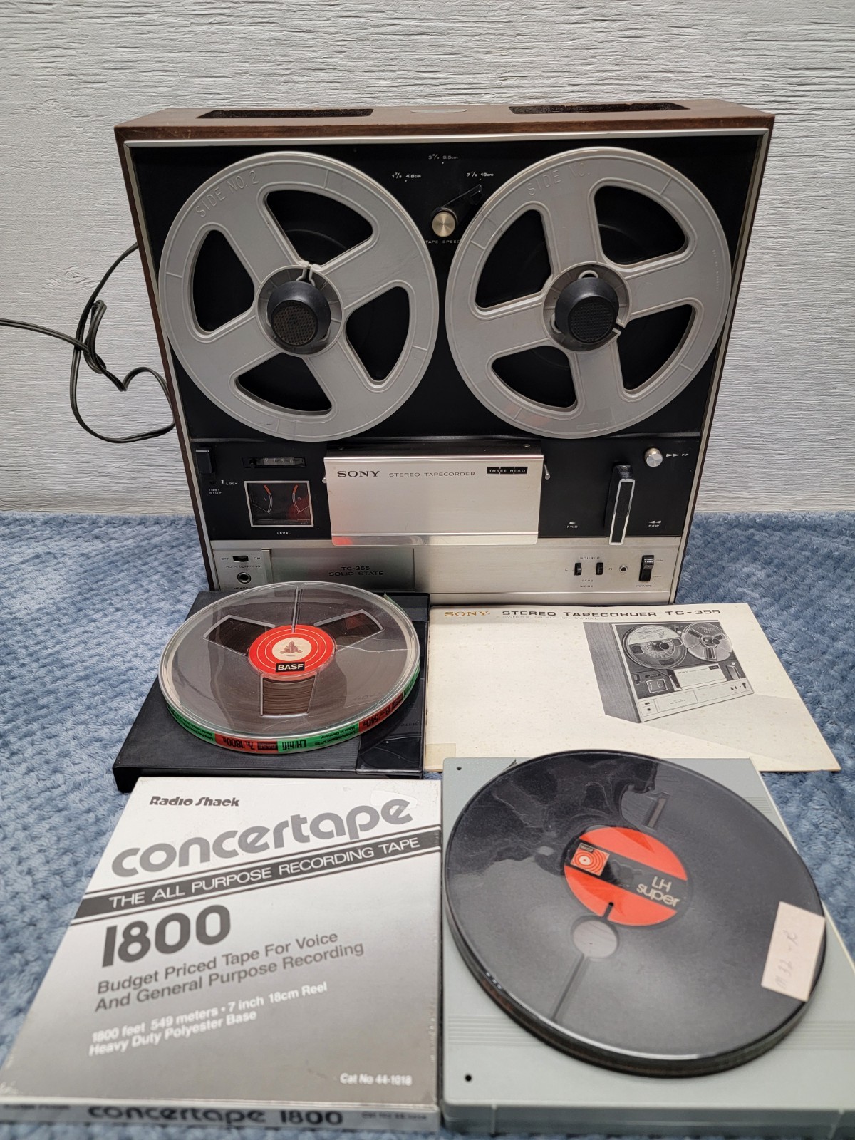 Vintage Sony Solid State TC-355 Stereo Reel-To-Reel PARTS As Is