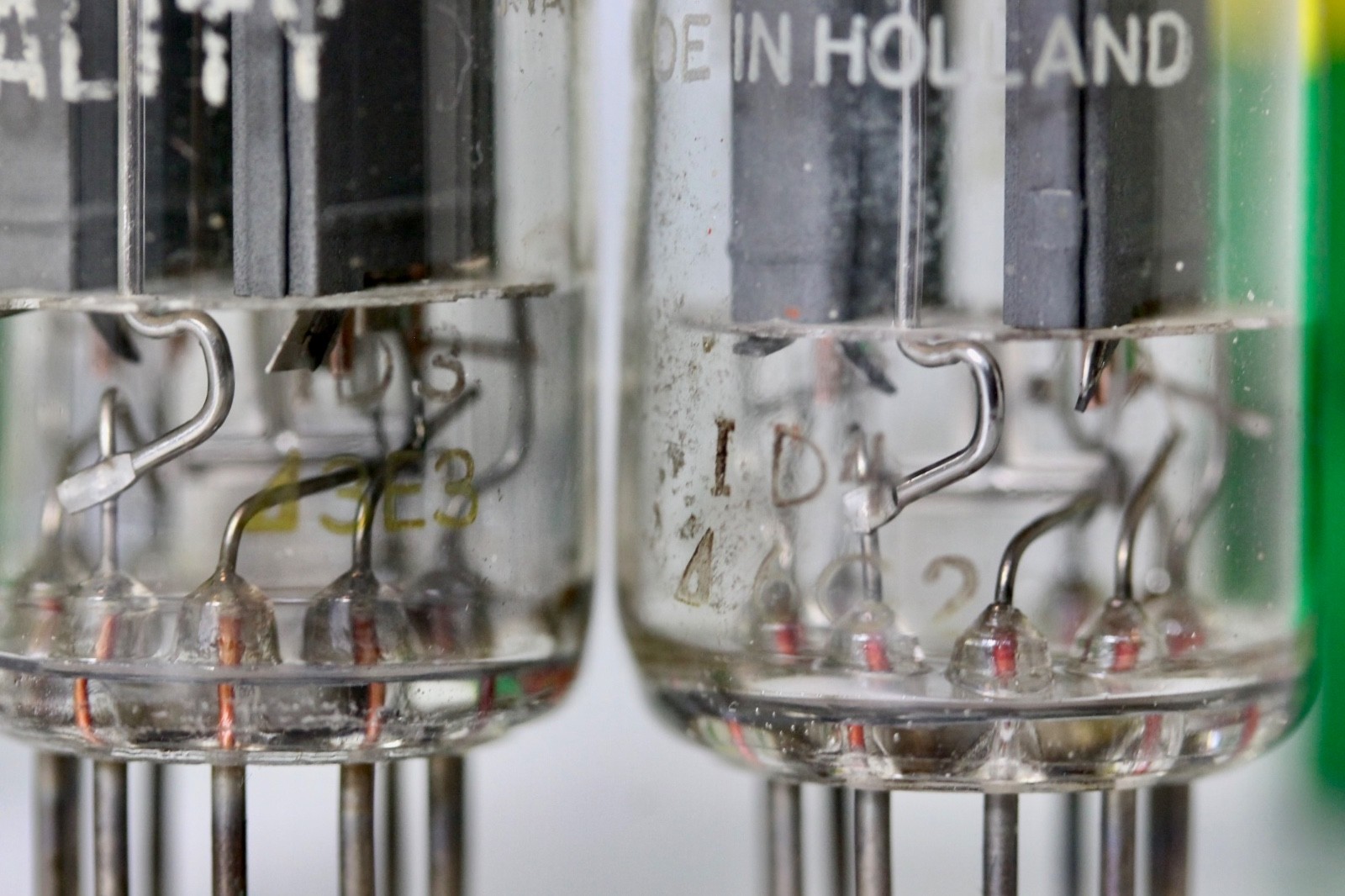 E182CC 7119 NOS PHILIPS AMPEREX HOLLAND MIRROR-MATCHED-PAIR TUBES MUSEUM TESTED!
