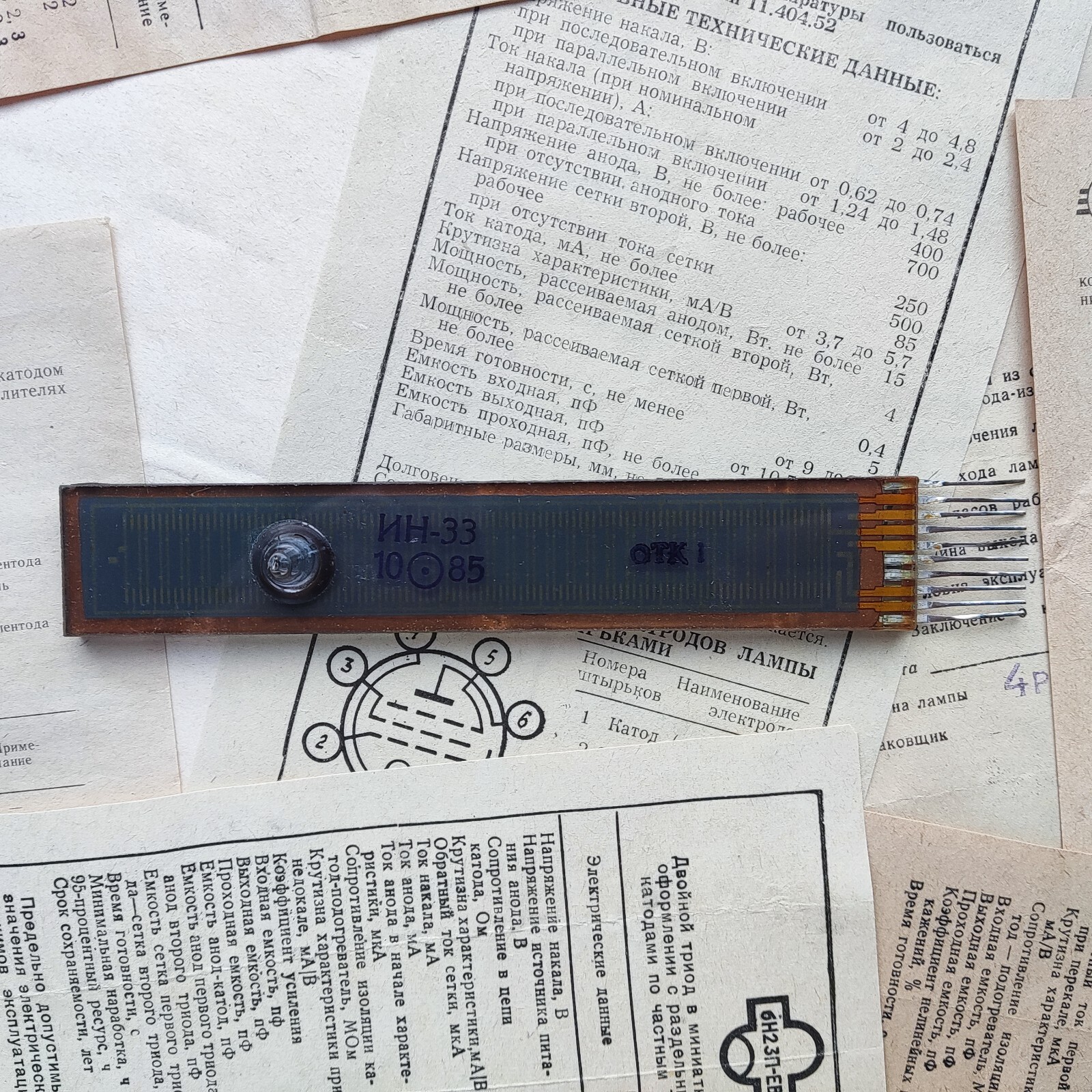 IN-33 plasma bargraph dual linear signal meter NEW NOS (USA Seller)