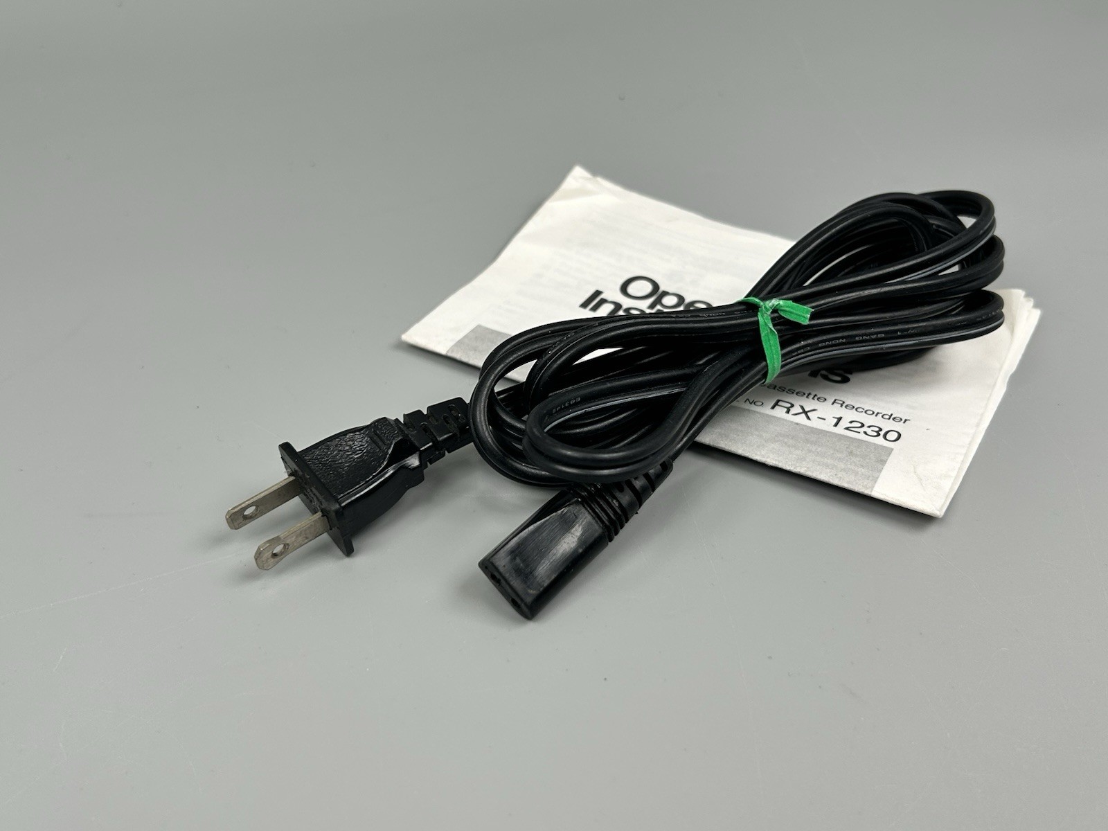 Panasonic RX-1230 Receiver Tape Recorder Shortwave Radio AC Power Cable Cord OEM