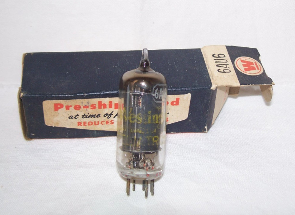 NOS Westinghouse 6AU6 radio tube in original box,tested strong!,6AU6A