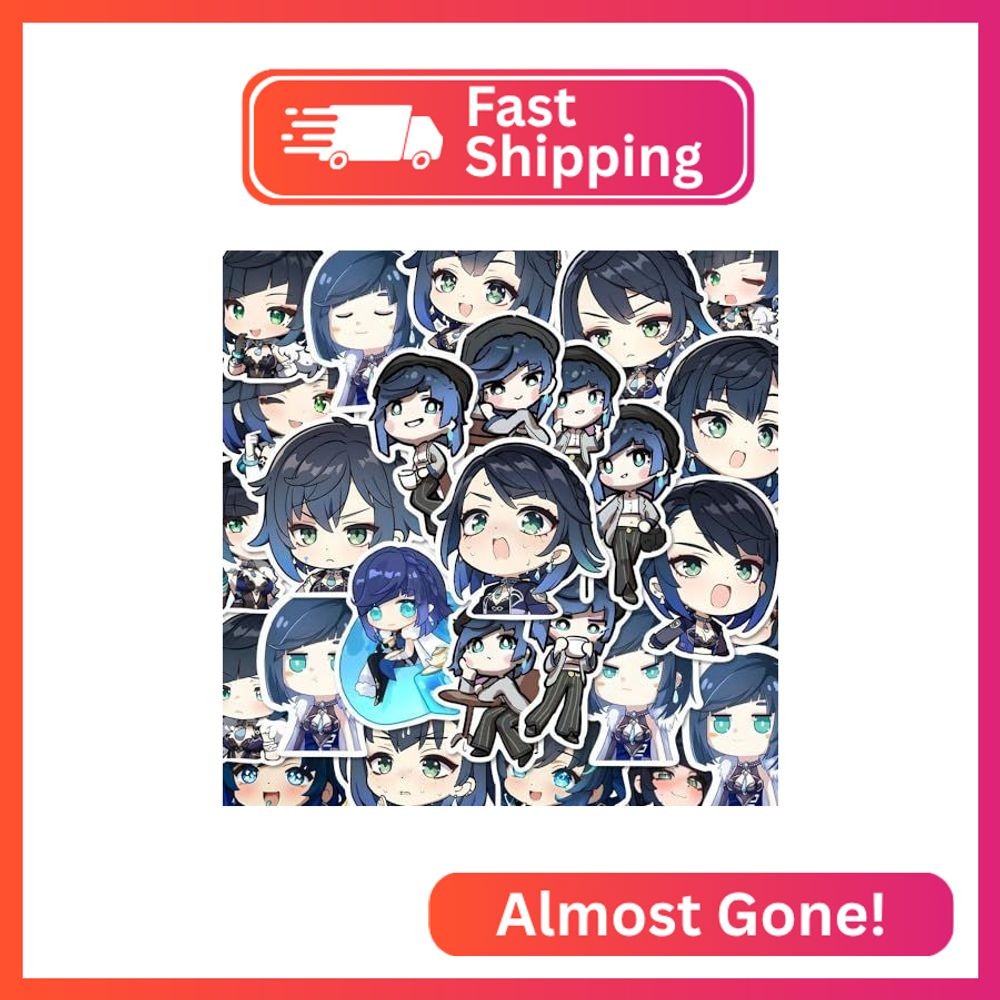 langanime Stickers for Notebook Computer Phone Decoration Yelan Version 54 Piece