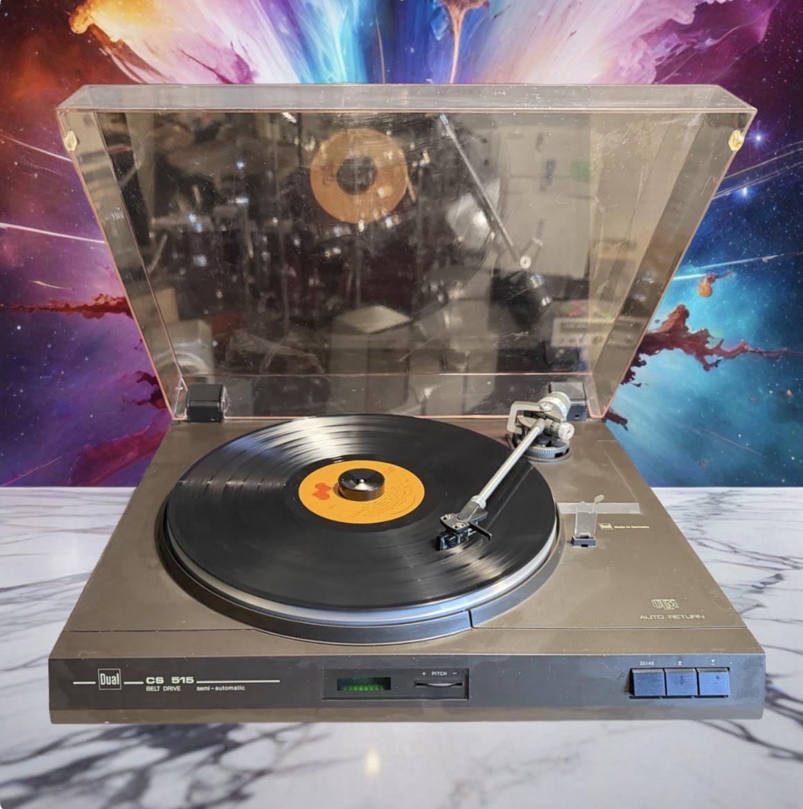 DUAL CS 515 Turntable Black with D71EE Cartridge in good condition Serviced Rare