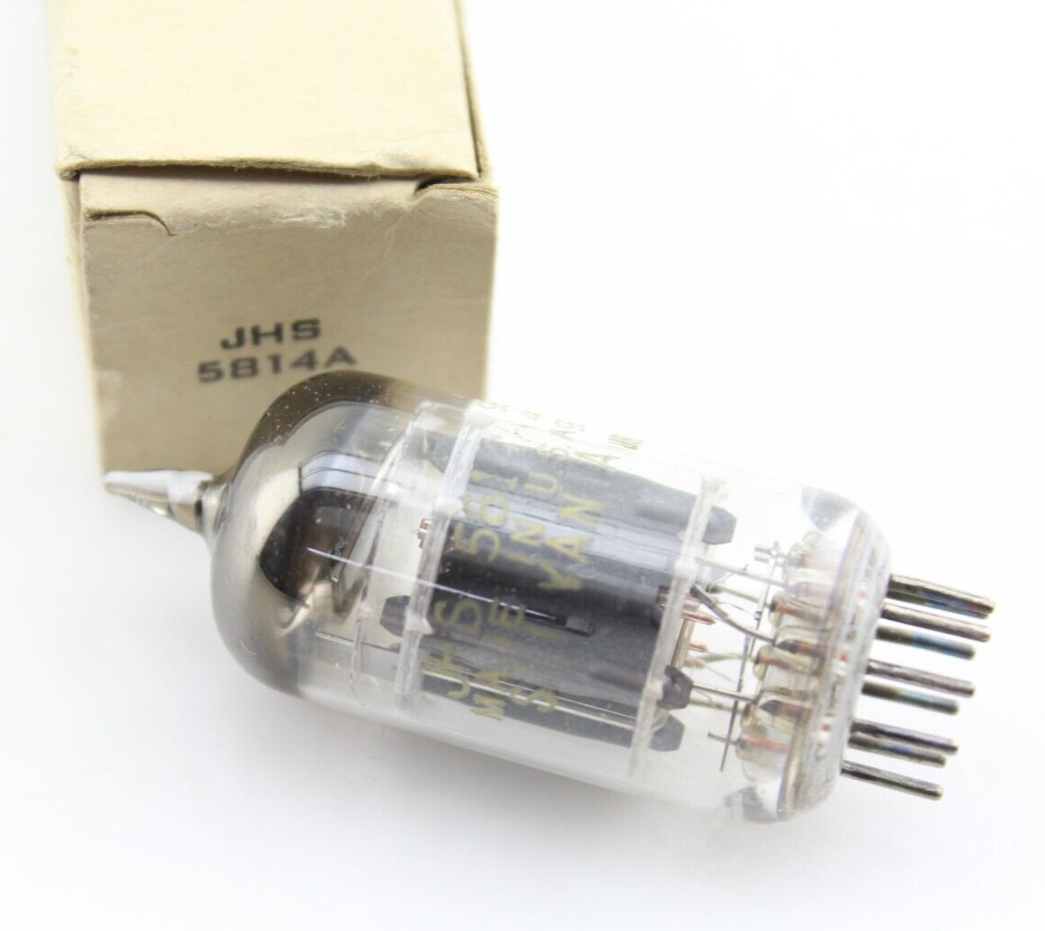 New NOS Qty 1 SYLVANIA JHS 5814A Grey Plates D Getter 1959 NOS Vintage Tube USA