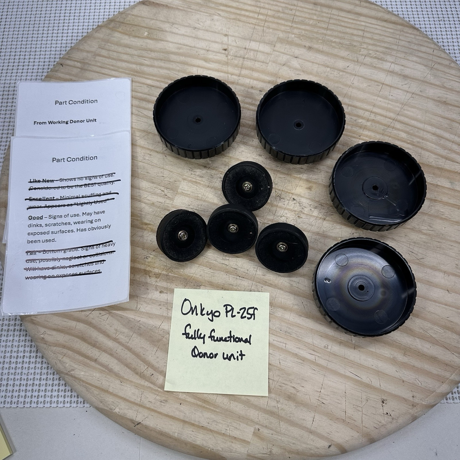 ONYKO PL25F Linear Turntable Parts – Feet Legs And Plastic Covers