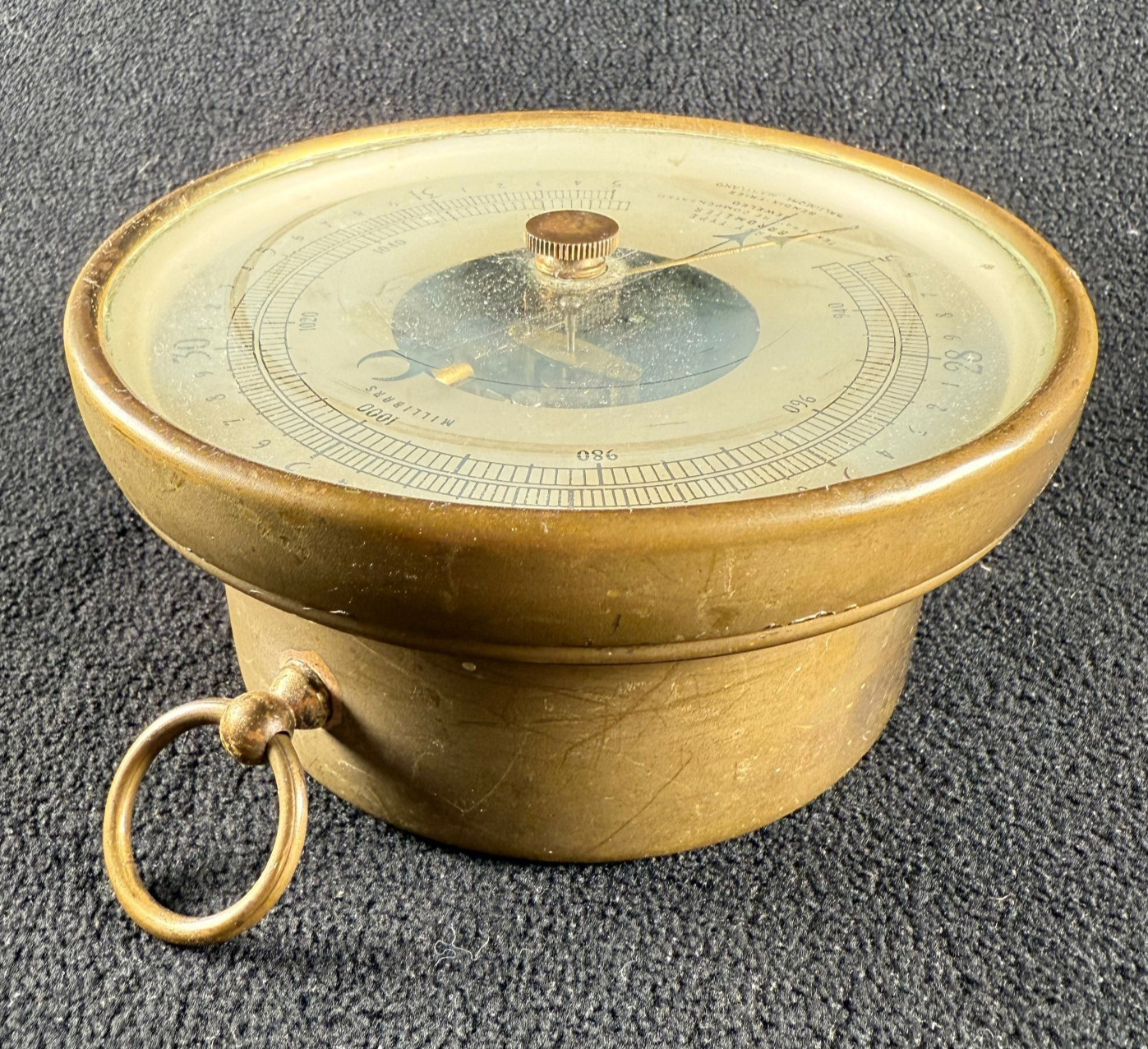 Navy Type Barometer Vintage Dial Temperature Compensated Jeweled Bendix-Friez