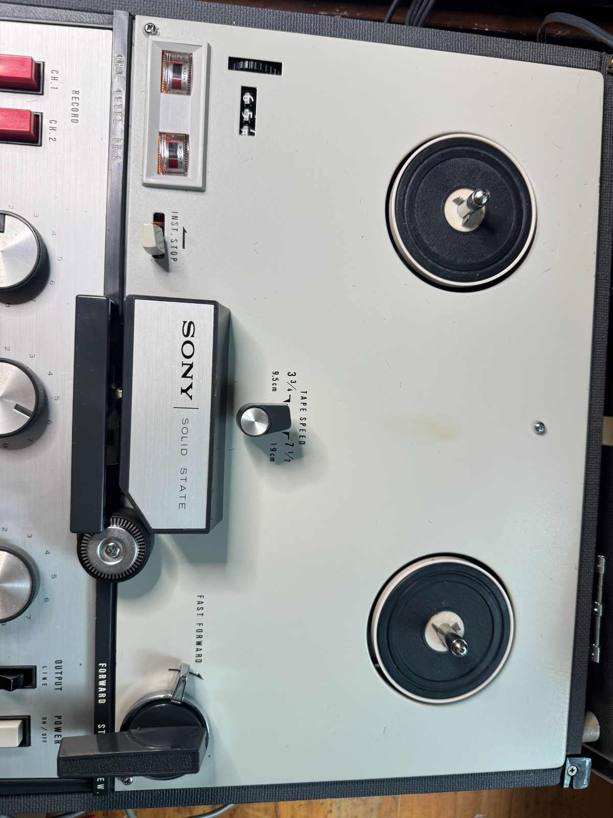 Sony TC-200 Vintage Reel to Reel Tape Recorder Tested Serviced w/ Accessories
