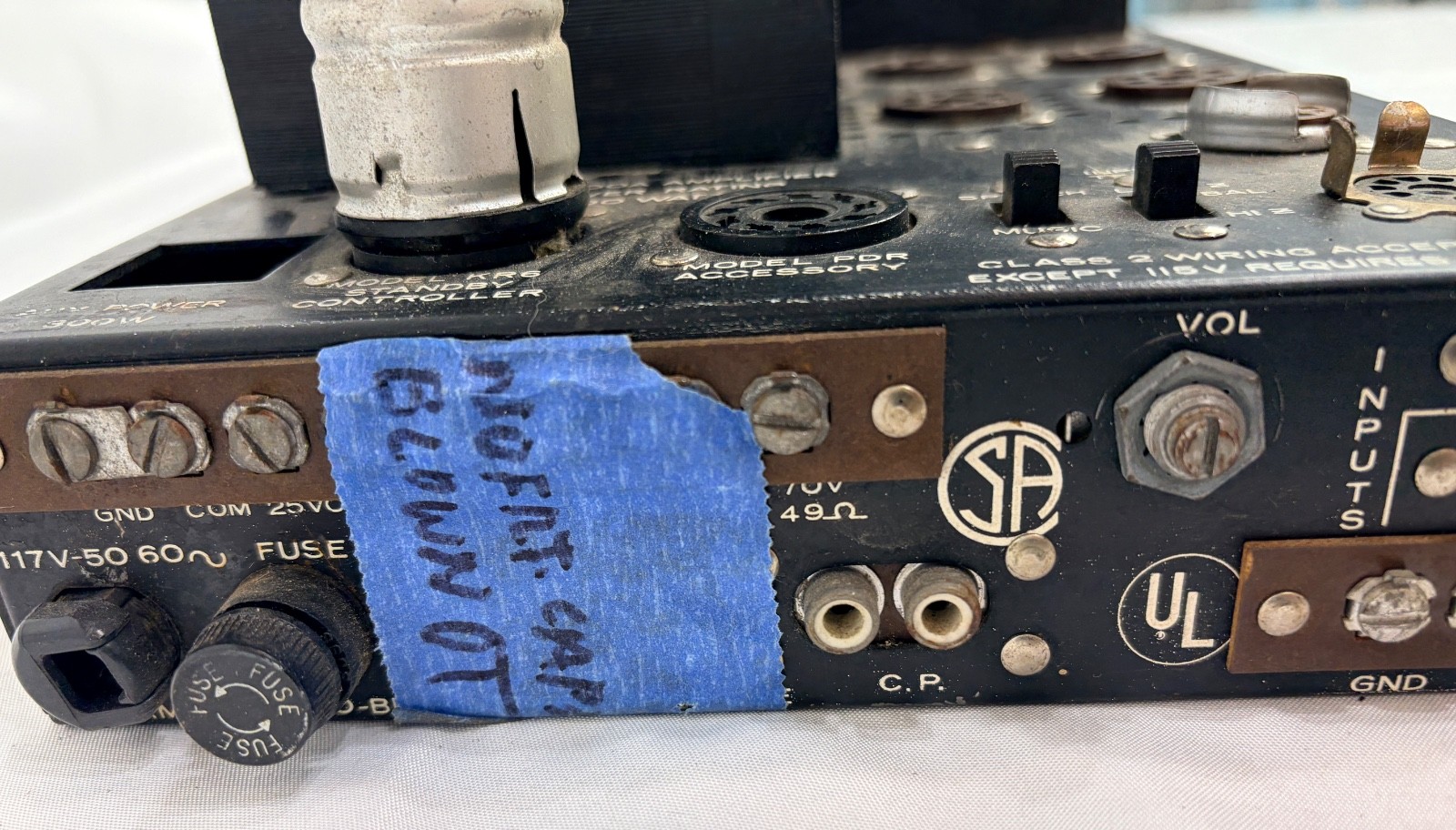 Vintage Bogen MO-100a 100 Watt Monoblock Tube Amp Amplifier for Parts or Repair!