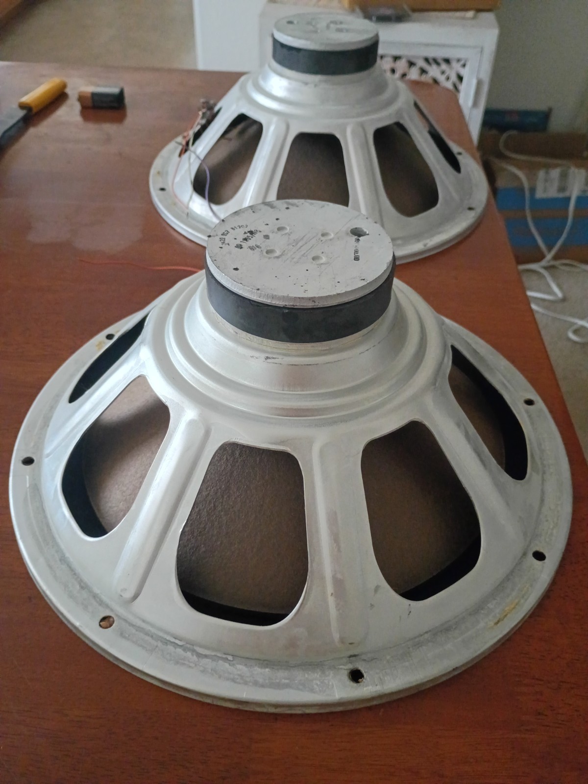 Philips AD 1265/W8 12″ Woofer Speakers Pair 8Ω Vintage Hi-Fi Open Baffle DIY