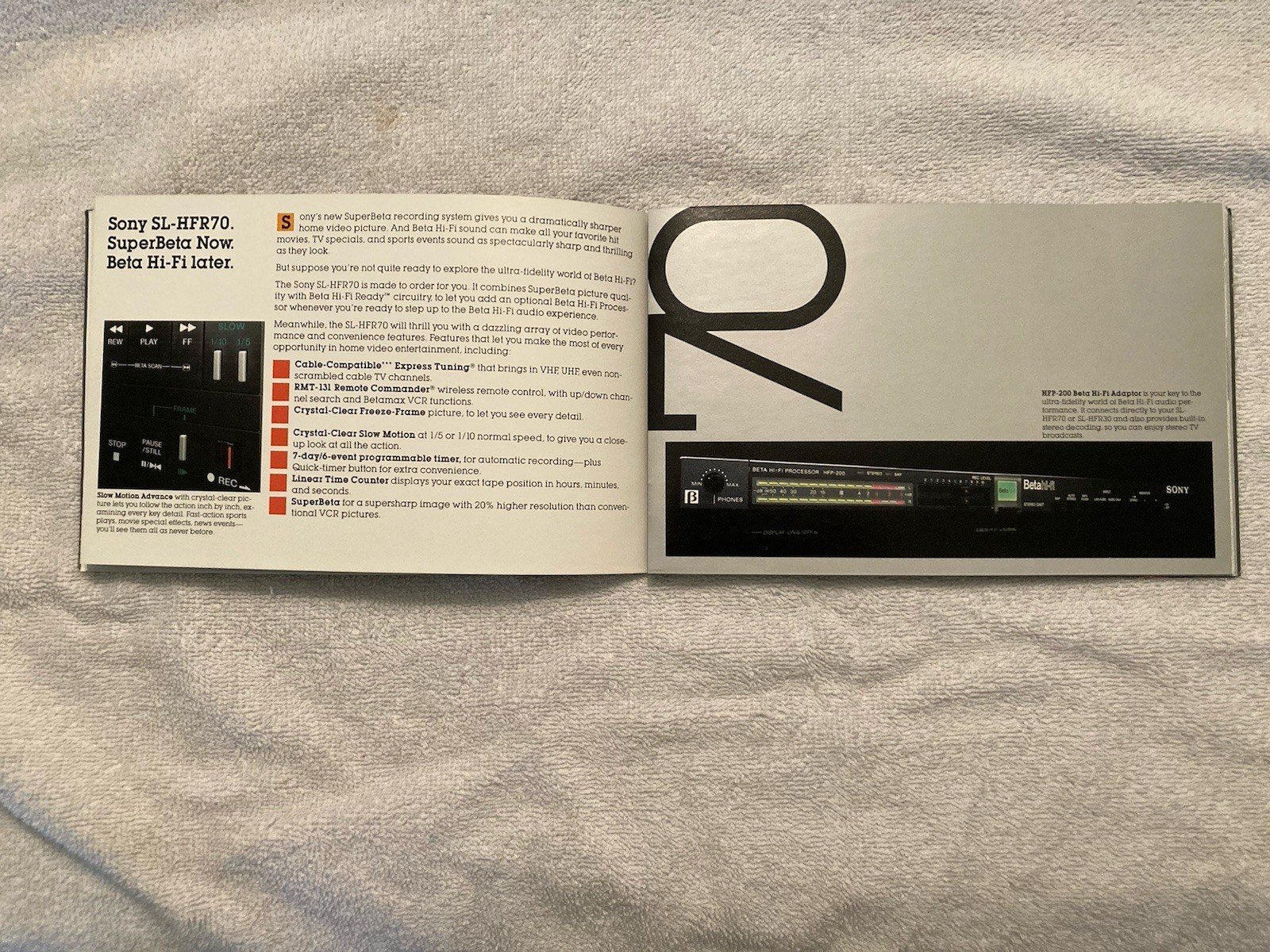 1985 Sony SL-HF600 Betamax Videocassette Recorders Advertising Catalog