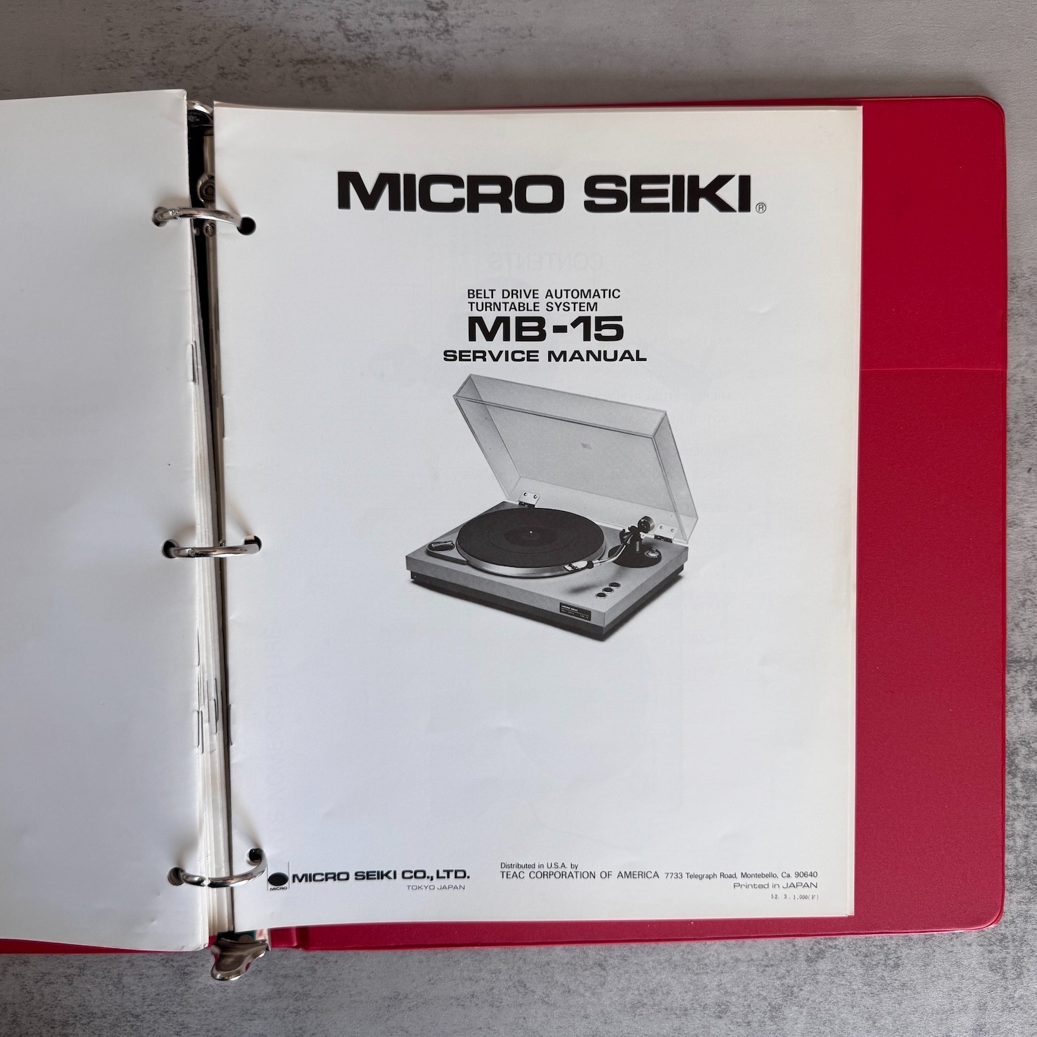 MICRO SEIKI DD-20/22/24/25/30/33/35/40, DDX, DQ, DQL, DQX, MB Service Manual Set