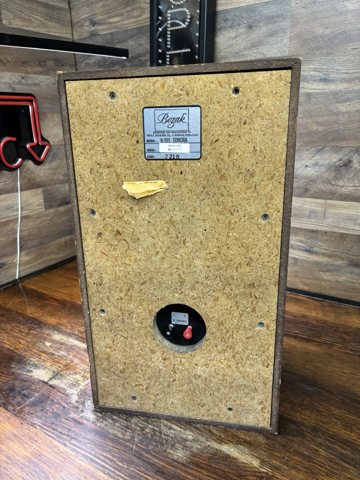 BOZAK B-201 Sonora Floor SPEAKER 8 ohms Norwalk, Conn USA, RARE AND HARD TO FIND