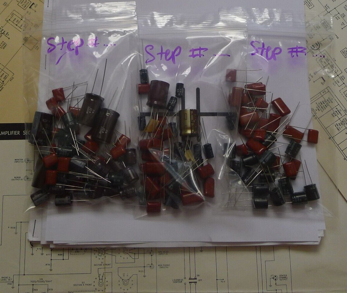 Pioneer SA-500A rebuild restoration recap service kit repair filter capacitor