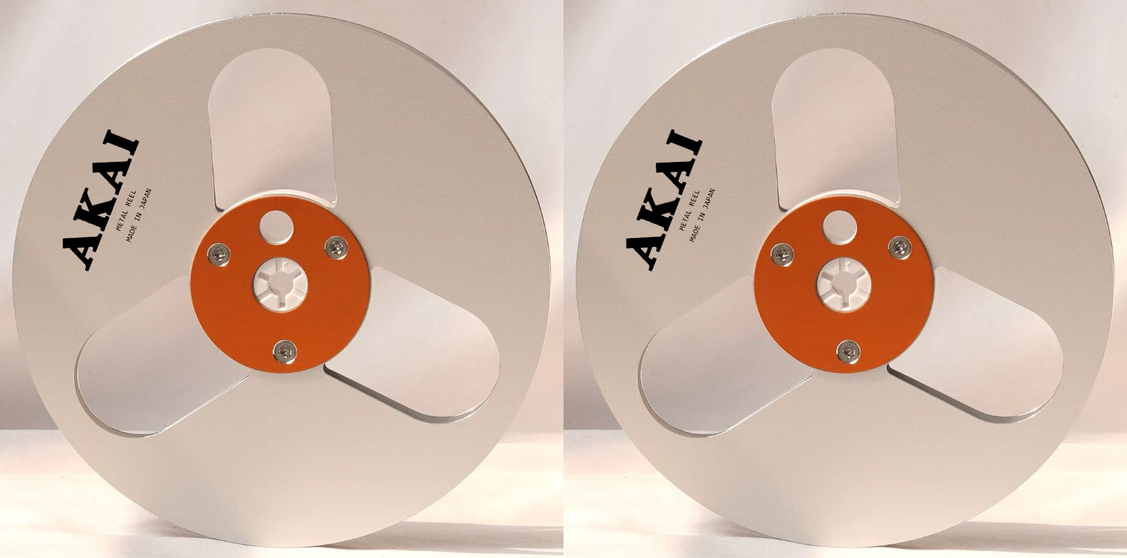 One Pair Blue Black TAPE REEL Akai 7” inch Light Metal Aluminum Take Up Reel