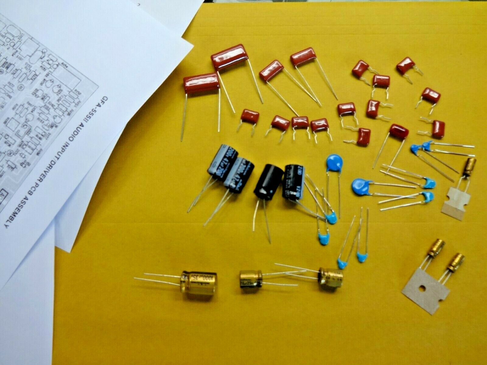 ADCOM GFA-555II POLYPROPYLENE ELECTROLYTIC CAPACITOR KIT AS REQUESTED