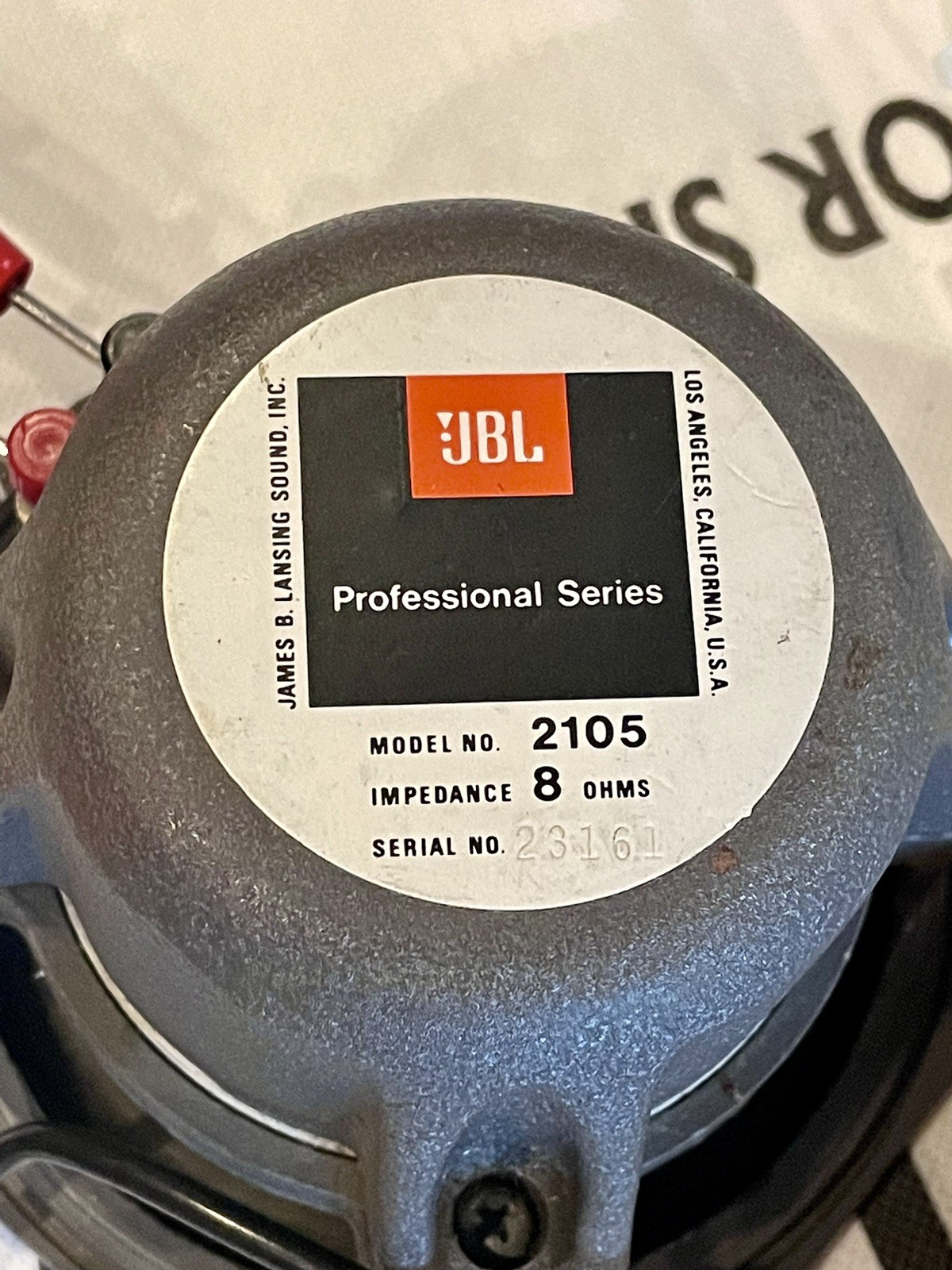 JBL 2105 8 Ohms Midrange speaker