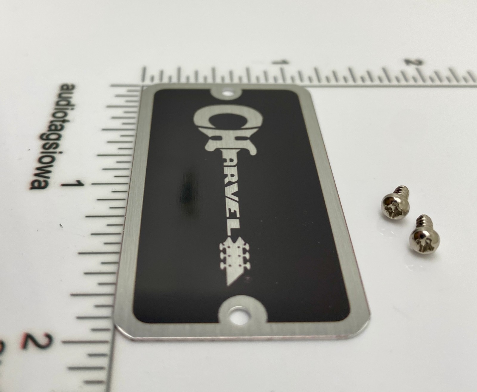 Charvel Guitar Case Logo Badge Custom Made Silver Aluminum