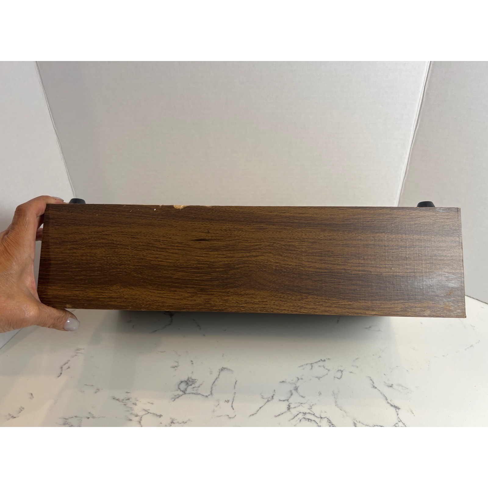 Vintage Wood Grain 3 Drawer Cassette Tape Storage Cabinet Organizer Case 30 slot