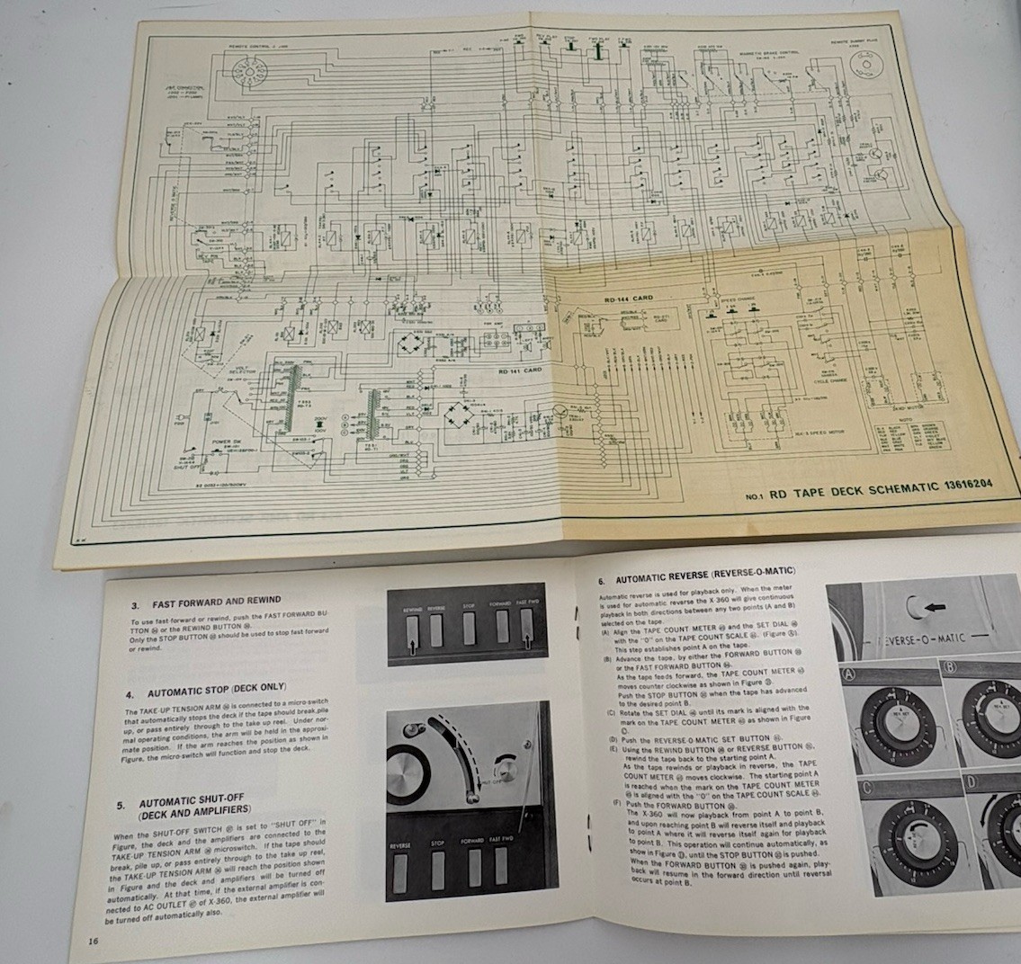 Vintage AKAI X-360 Maintenance, Accessories, Ephemera – Eraser, Demag, Remote