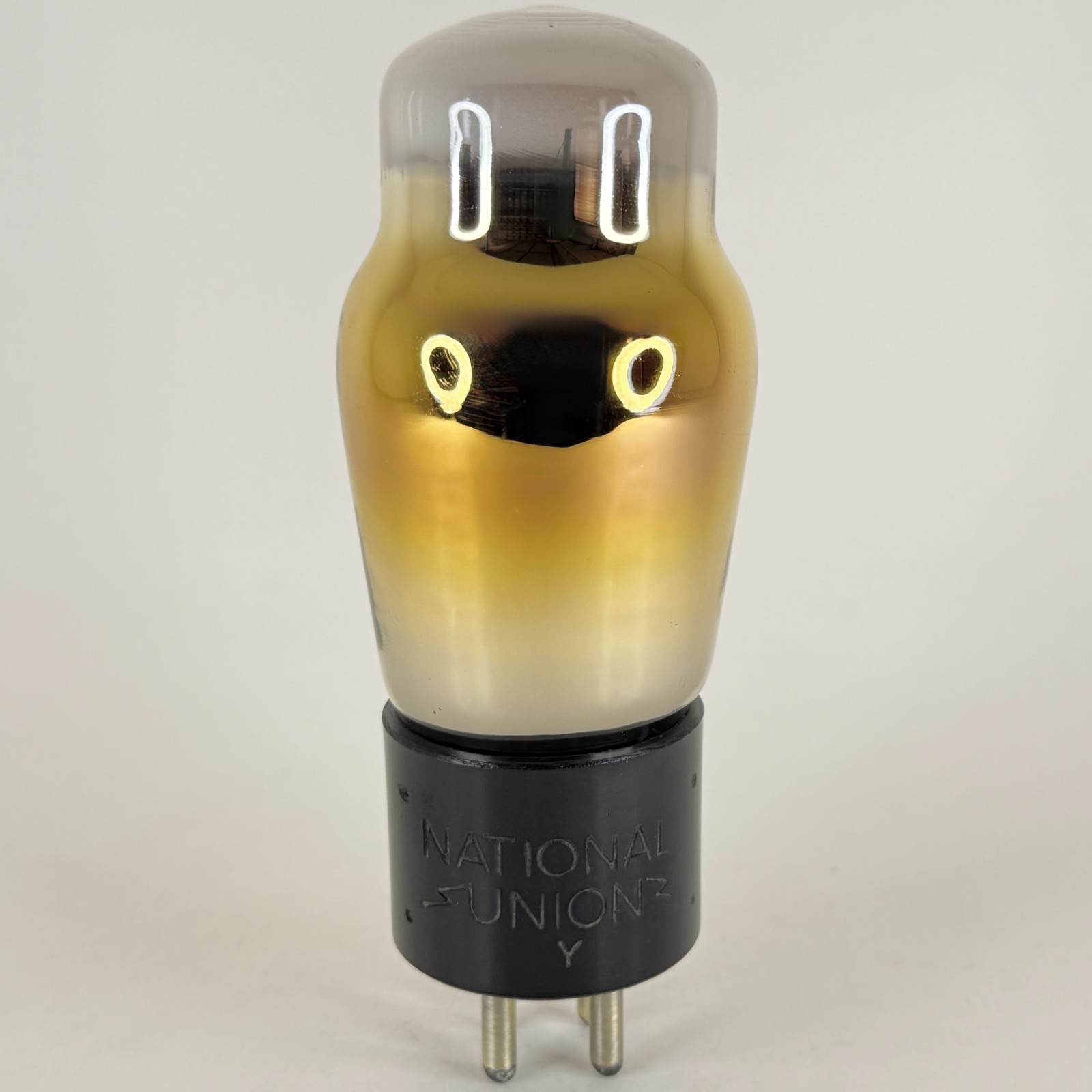 (1) Tested Strong National Union Type 01A Tube Gold Glass Shouldered ST Code Y