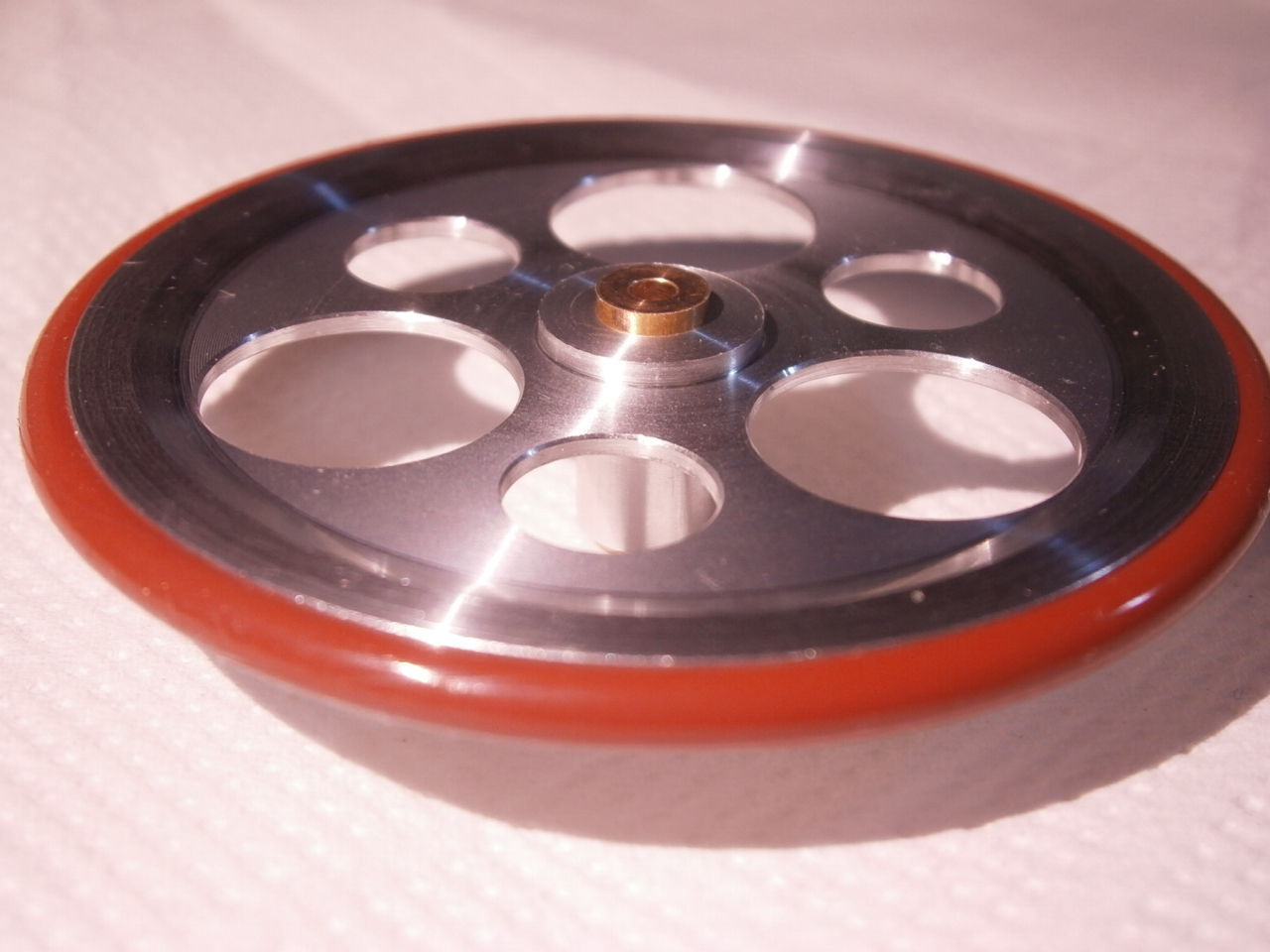 NEW IDLER WHEEL LENCO TURNTABLE L75 L78 MADE IN ITALY BY AUDIOSILENTE SHAFT 2.45